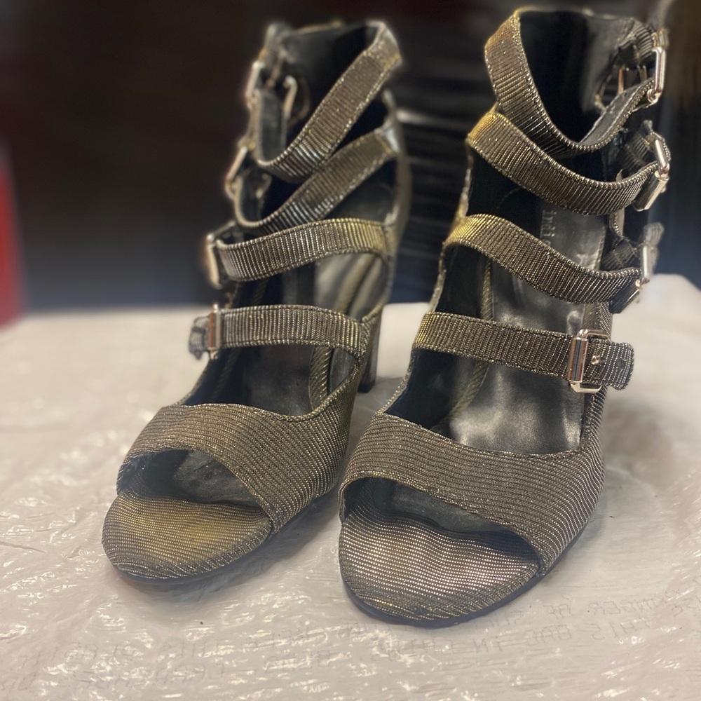 Indigo Rd Shimmer Strappy Heeled Sandals | Size 7.5